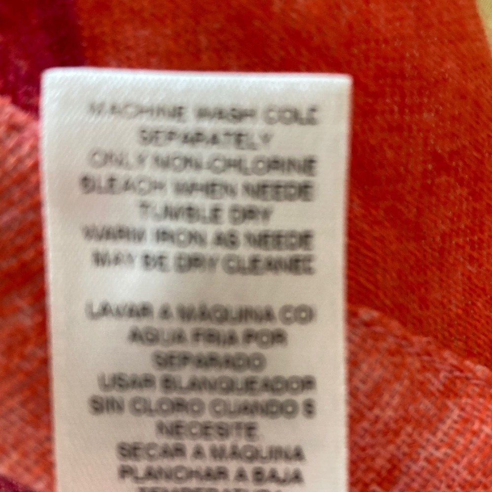 Chicos Womens Sheer‎ Watercolor Pink Coral Open Kimono Size XLP Coastal Linen - Picture 11 of 11